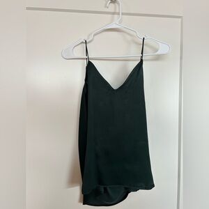 Zara Dark Green Satin Tank